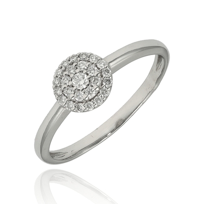 Fehér arany gyűrű 52-es méret (B42648)